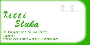 kitti sluka business card